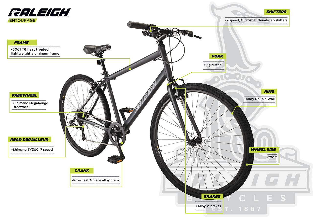 Vélo de ville Entourage, 700C - infographic