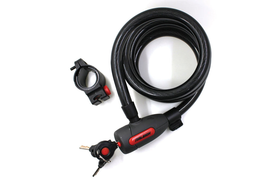 Cadenas caoutchouté à clé pour vélo, 15 mm x 6 pi