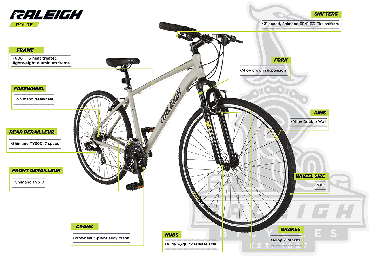 Velo hybride Route Homme 700C Raleigh Bikes